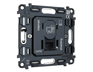 Механизм розетки комп. RJ45 Cat. 6, Quant Ambrella Volt VM185