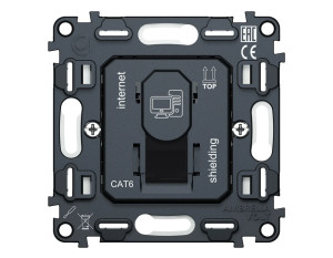 Механизм розетки комп. RJ45 Cat. 6, Quant Ambrella Volt VM185