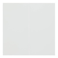 Лицевая панель выключателя 2 кл., Белый сатин, Rikett 35611 MW