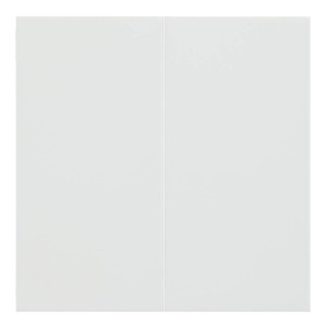 Лицевая панель выключателя 2 кл., Белый сатин, Rikett 35611 MW