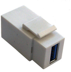 Вставка Keystone с разъемом USB A DATA F-F, Белый, Rikkett 147403 WT