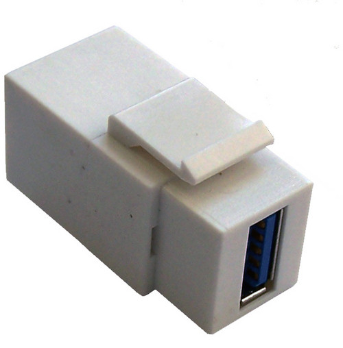 Вставка Keystone с разъемом USB A DATA F-F, Белый, Rikkett 147403 WT