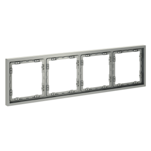 Рамка 4 местная, пластик, Сталь, Voltum S70 VLS100405