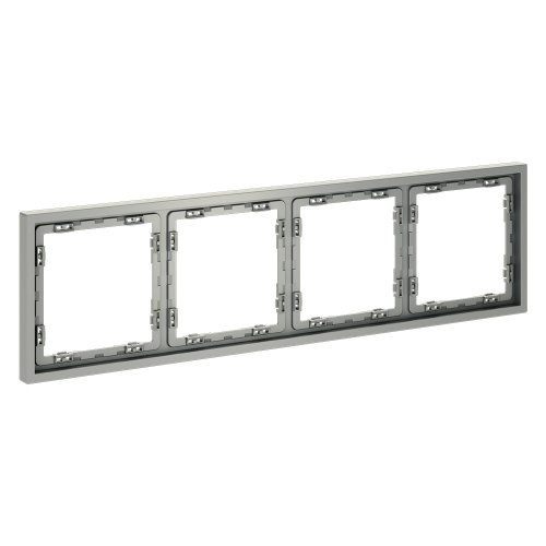 Рамка 4 местная, пластик, Сталь, Voltum S70 VLS100405