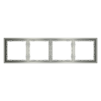 Рамка 4 местная, пластик, Сталь, Voltum S70 VLS100405