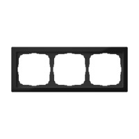 Рамка 3 местная, натуральное стекло, Черный, ArtGallery SE GAL321003