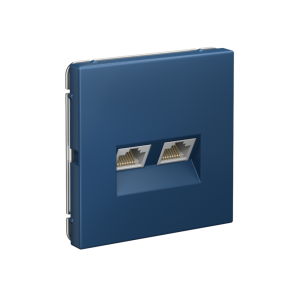 Розетка компьютерная 2-ая RJ45 Cat. 5e, Аквамарин, ArtGallery SE GAL001185