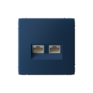 Розетка компьютерная 2-ая RJ45 Cat. 5e, Аквамарин, ArtGallery SE GAL001185