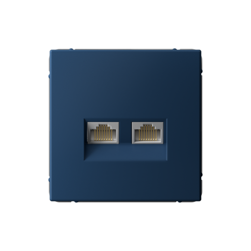 Розетка компьютерная 2-ая RJ45 Cat. 5e, Аквамарин, ArtGallery SE GAL001185