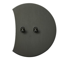 Выключатель тумблерный 2 кл. (внутренний монт.) капля дополнит., Антрацит, Аrt Salvador EU020202A02