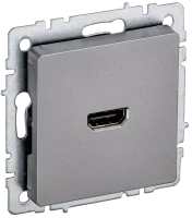 Розетка HDMI, Сталь, Brite IEK BR-H10-K46