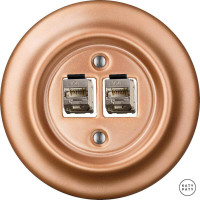 Розетка комп. фарфоровая RJ45 cat.6е, медь матовая, Katy Paty CUGsCat6a 