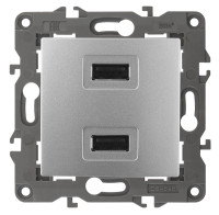 Розетка USB для зарядки, Алюминий, Эра Elegance 14-4110-03