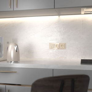 Выключатель 2 кл. с подсветкой, Акрил айвори, Werkel W1120143