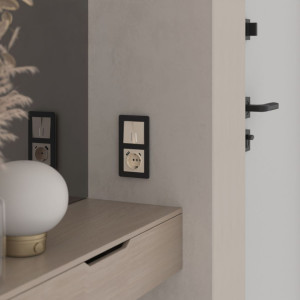 Выключатель 2 кл. с подсветкой, Акрил айвори, Werkel W1120143