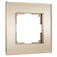 Рамка 1 местная стекло soft-touch, Шампань матовый, Senso Werkel W0013111