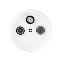 Розетка керамика телев. TV-R-SAT, Белый, Болонь TDM ELECTRIC SQ1820-0057