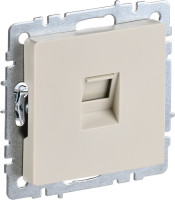 Розетка компьютерная RJ45 Cat. 6e, Бежевый, Brite IEK BR-K10-2-K10