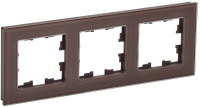 Рамка 3 местная, стекло, Темная бронза, Brite IEK BR-M32-G-K45