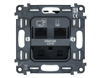 Механизм розетки комп. 2-ой RJ45 Cat. 6, Quant Ambrella Volt VM189