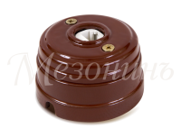 Розетка фарфоровая компьютерная RJ45, коричневый, ТМ МезонинЪ GE70341-04