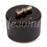 Выключатель фарфоровый поворотный на 4 положения, черный, ТМ МезонинЪ GE90401-05