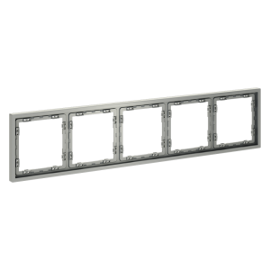 Рамка 5 местная, пластик, Сталь, Voltum S70 VLS100505