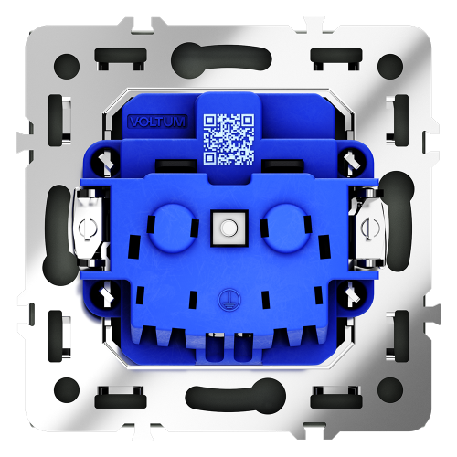 Розетка c З/К и шторками, Титан, Voltum S70 VLS040206