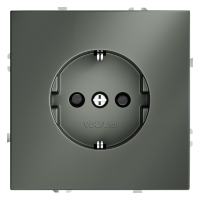 Розетка c З/К и шторками, Титан, Voltum S70 VLS040206