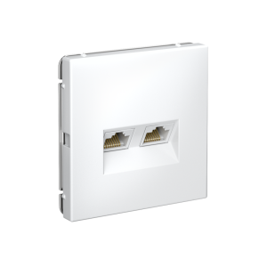 Розетка компьютерная 2-ая RJ45 Cat. 5e, Лотос, ArtGallery SE GAL001385