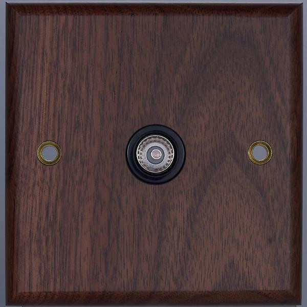 Розетка телевизионная TV (внутренний монт.), Oрех, Zaragoza Salvador WBY3B3A14