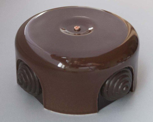 Распаечная коробка керамика D90, коричневый, Retrika RR-09002