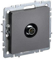 Розетка телевизионная TV оконечная, Сталь, Brite IEK BR-A10-O-K46