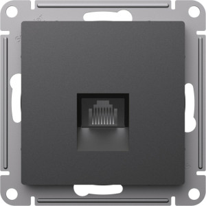 Розетка компьютерная RJ45 Cat. 6e, Базальт, AtlasDesign SE ATN001486