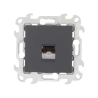 Розетка телефонная RJ11, Графит, Simon 24 2410480-038