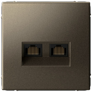 Розетка компьютерная 2-я RJ45 Cat. 5e, Мокко, ArtGallery SE GAL000688