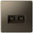Розетка компьютерная 2-я RJ45 Cat. 5e, Мокко, ArtGallery SE GAL000688