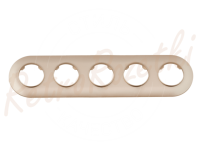 Рамка 5 местная пластик, овал, Шампань, Прованс Bylectrica ЮЛИГ.735212.505