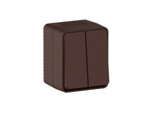 Выключатель 2 кл., влагозащищенный IP54, Коричневый, AtlasDesign Profi54 SE ATN546051