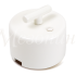 Выключатель фарфоровый 1 кл. проходной (2 положения), белый, ТМ МезонинЪ GE90404-01