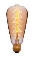 Ретро лампа накаливания ST64 F9 40Вт Е27, золотистая Sun Lumen 053-518