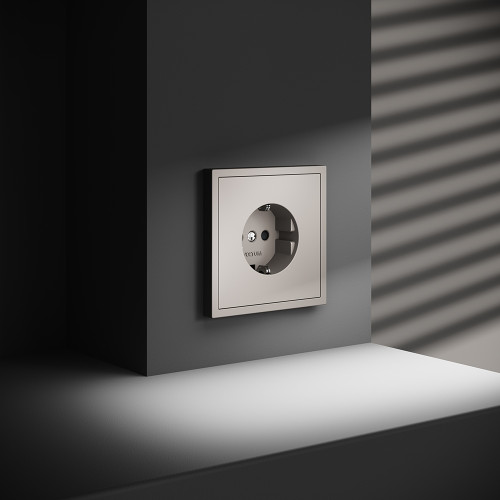 Розетка c З/К и шторками, Кашемир, Voltum S70 VLS040203