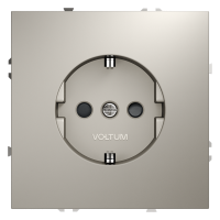 Розетка c З/К и шторками, Кашемир, Voltum S70 VLS040203