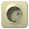 Розетка 1 местная с З/К со шторками 16А 250В, Бежевый, Blanca SE BLNRA011117
