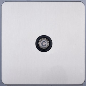 Розетка телевизионная TV(внутренний монт.), Никель, Leon Salvador SBAN53A5A14