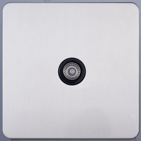 Розетка телевизионная TV(внутренний монт.), Никель, Leon Salvador SBAN53A5A14