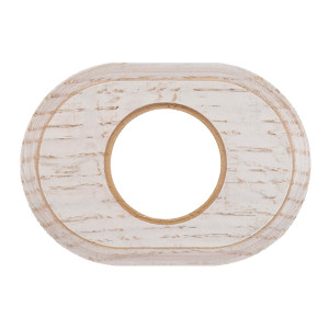 Рамка 1 местная деревянная (внутренний монт.), овал, Дуб выбеленный/Золот. патина, Salvador С21ВДЗ