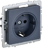Розетка c З/К без шторок, Маренго, Brite IEK BR-R11-16-K35