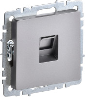 Розетка компьютерная RJ45 Cat. 6e, Сталь, Brite IEK BR-K10-2-K46