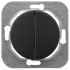 Выключатель кнопочный 2 кл. с подсветкой, Графит, серия Прованс, Bylectrica С510-3308